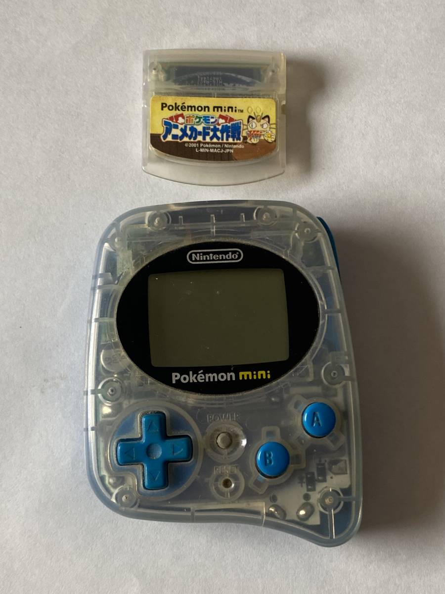 NINTENDO 任天堂　pokemon mini ポケモンミニ　MIN-001 本体+ポケモンアニメカード大作戦　稼働品
