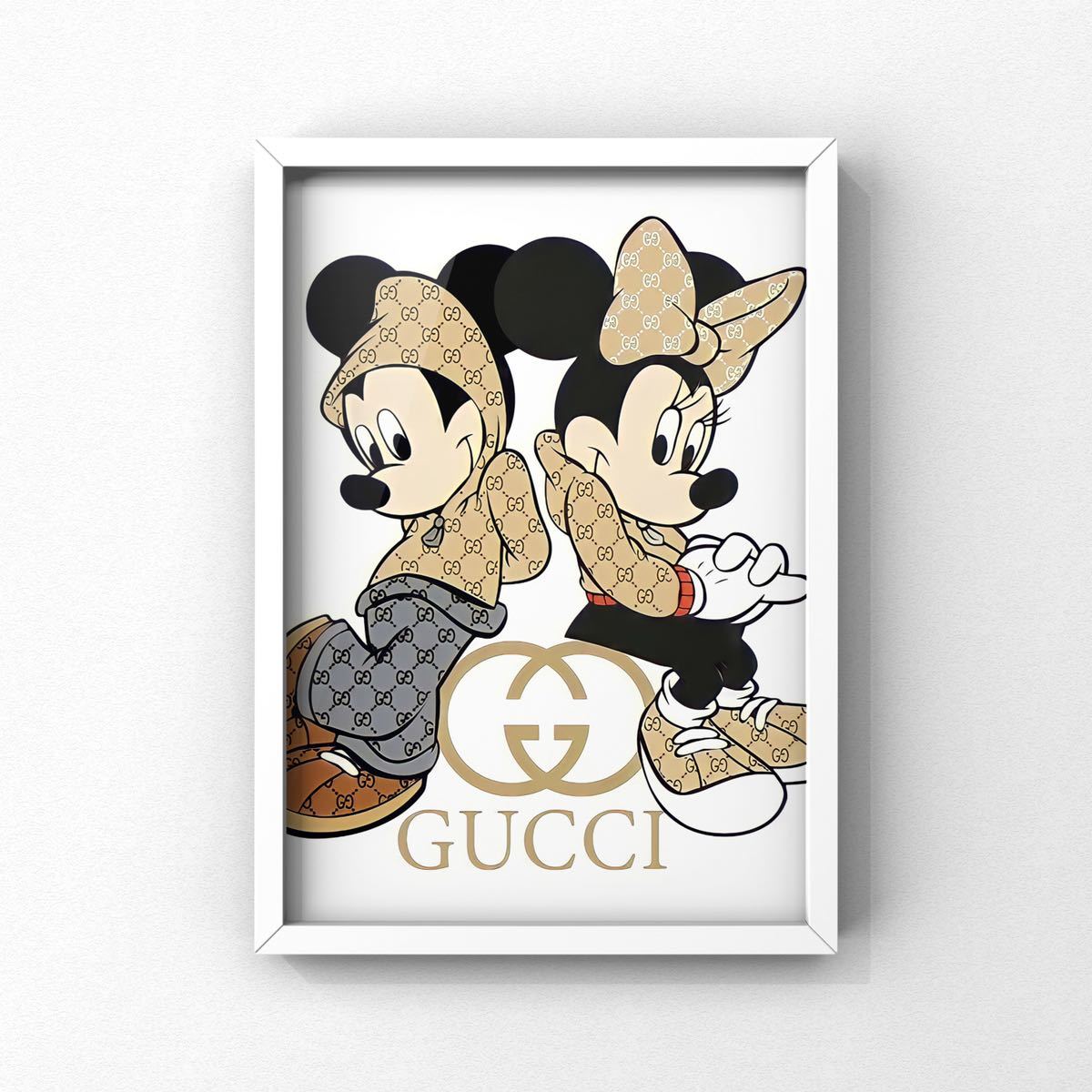 No 超高画質 グッチ Gucci ミッキー ミニー パロディ アート ポスター ウェルカムボード インテリア 絵画 額付 その他 売買されたオークション情報 Yahooの商品情報をアーカイブ公開 オークファン Aucfan Com
