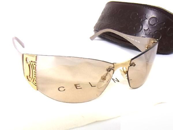 1円 □美品□ CELINE セリーヌ SC1214 COL.300X ゴールド金具 
