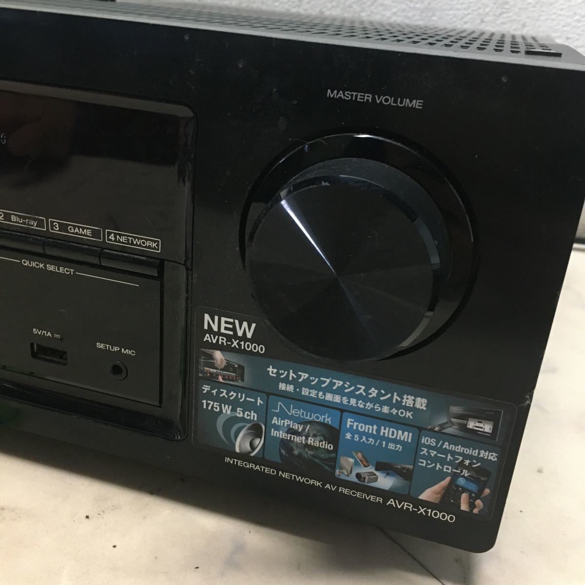 AVR-X1000 DENON AVアンプ　リモコン付　ジャンク AVR-X1000 DENON AVアンプ リモコン付 ジャンク