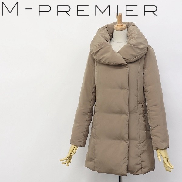 ◇M-PREMIER COUTURE/エムプルミエ ショールカラー ダウン コート