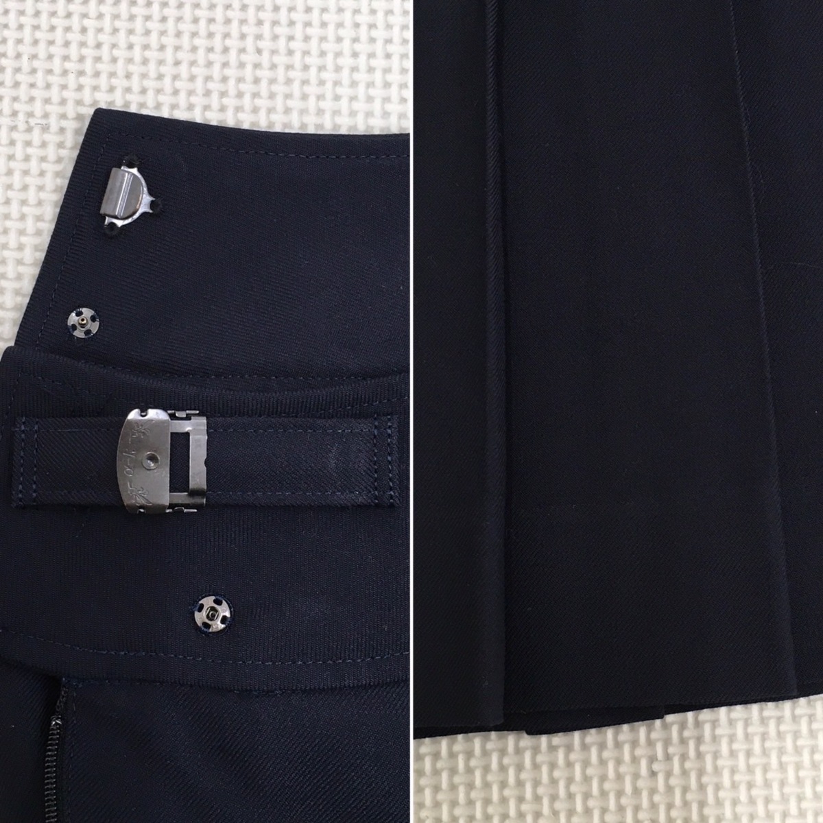 AS405-1 (中古) 福島県 須賀川高校 セーラー服 上下セット /希少/M/W63 