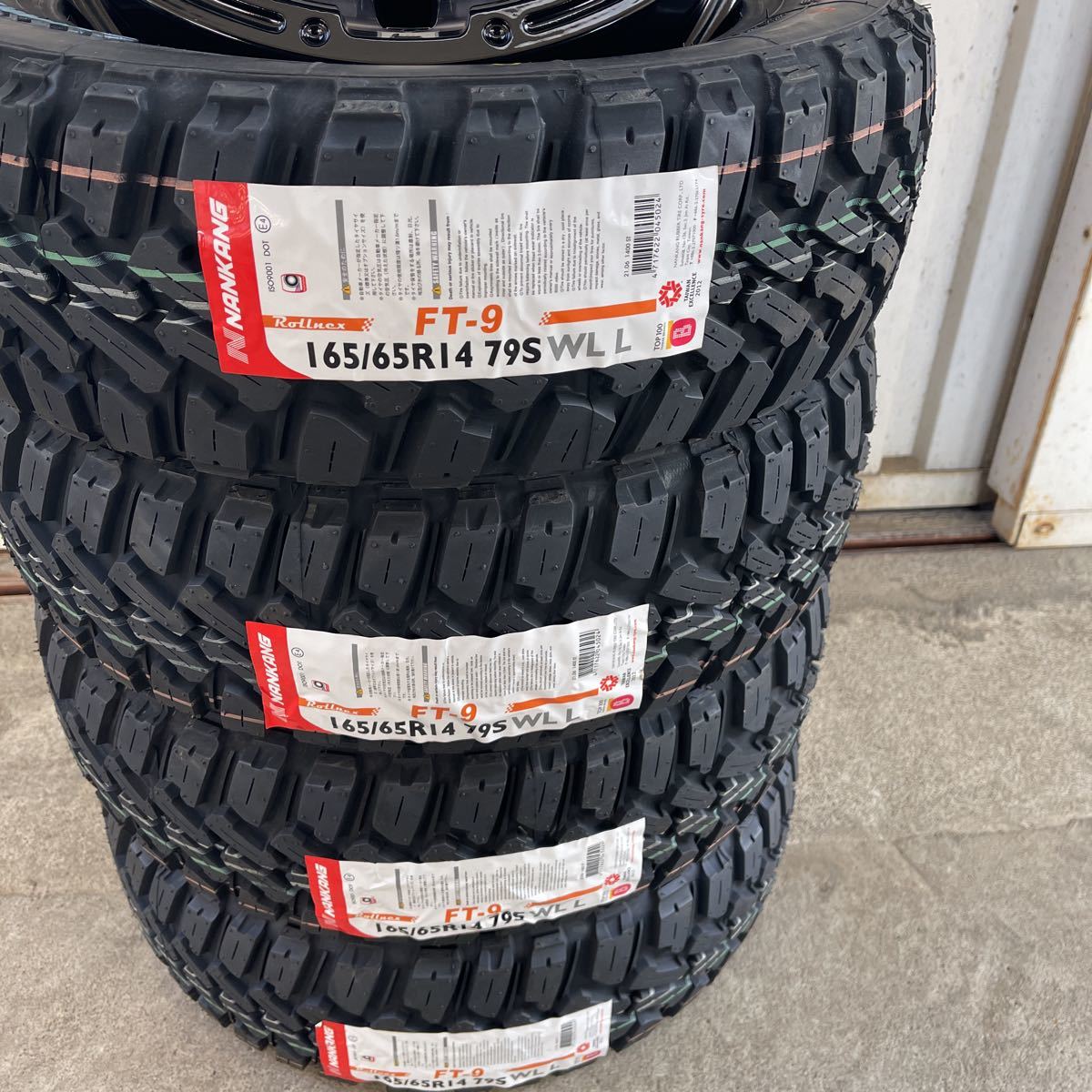 マッドクロスグレイス◆ナンカンFT-9 M/T ゴツゴツタイヤ◆165/65R14◆ホワイトレターマッド　ハスラー エブリィ キャリー ブラッククリア M&frasl;T FT-9 NANKANG +S10 14x4.5 LT