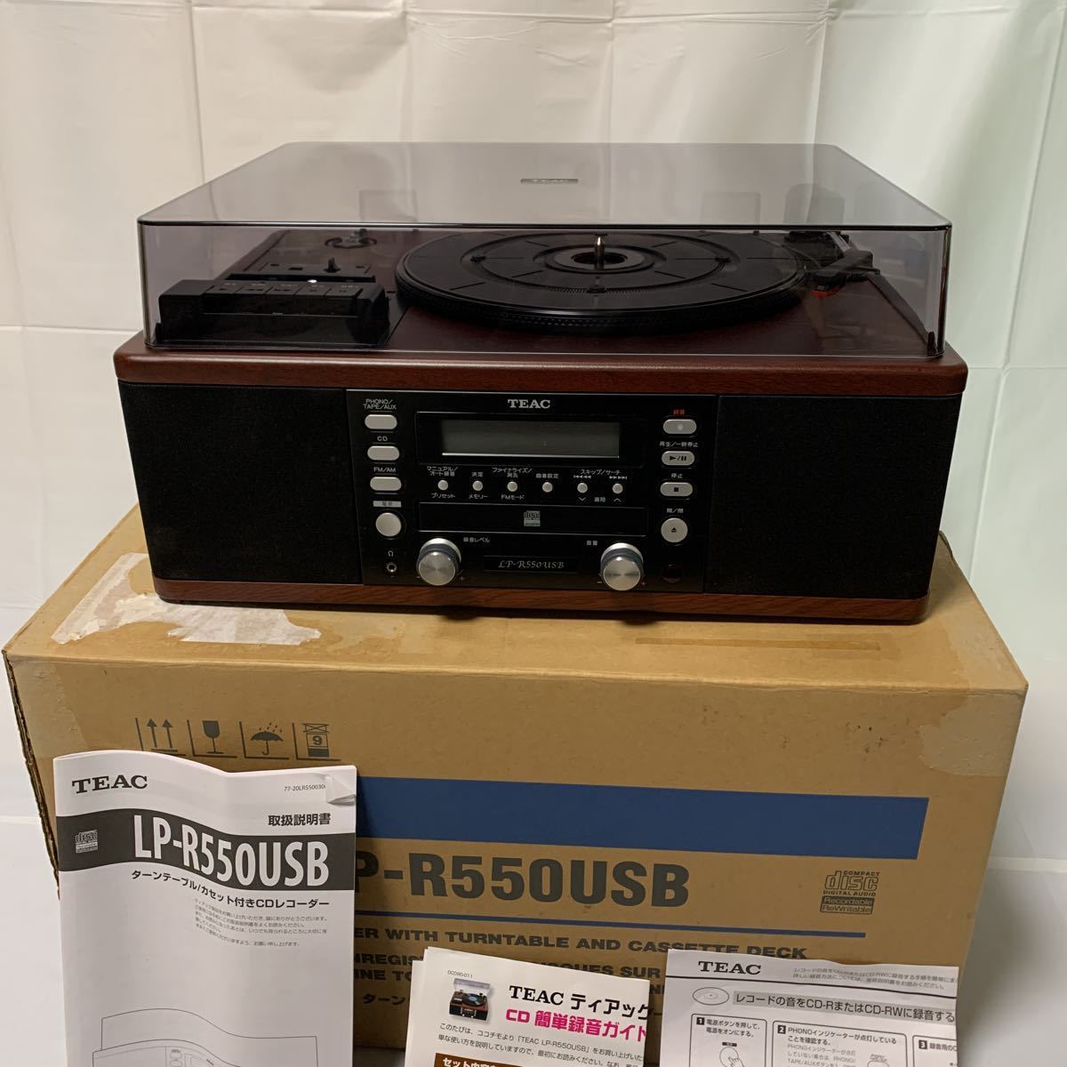 激安大特価，本物保証 使用頻度少TEACレコードプレーヤーターンテーブルCDレコーダーシステムLP-R550USBティアックカセットプレーヤー付きCD RECORDER SYSTEM(その他)｜売買されたオークション情報、yahooの商品情報をア その他