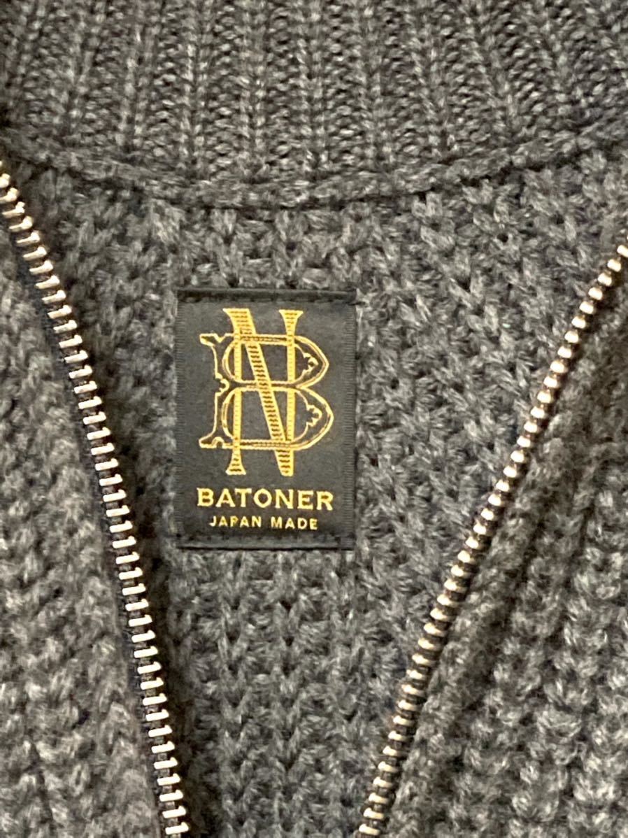 バトナー BATONER ハーフジップ ウール プルオーバーニット セーター