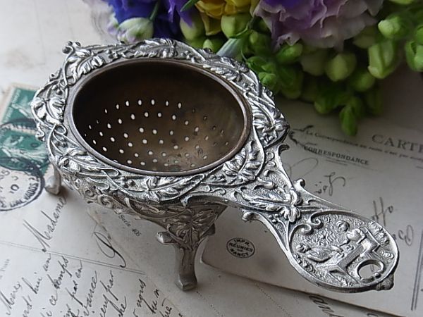 スタンド型ティーストレーナー-vintage strainer アンティーク tea