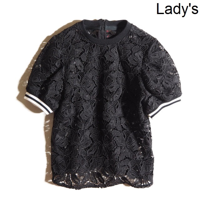  J4270P BORDERS at BALCONY ボーダーズアットバルコニー LACE TOP ショートスリーブ レースプルオーバー カットソー シャツ 36 春夏 rb(Sサイズ)｜売買されたオークション情報、yahooの商品情報をアーカ Sサイズ
