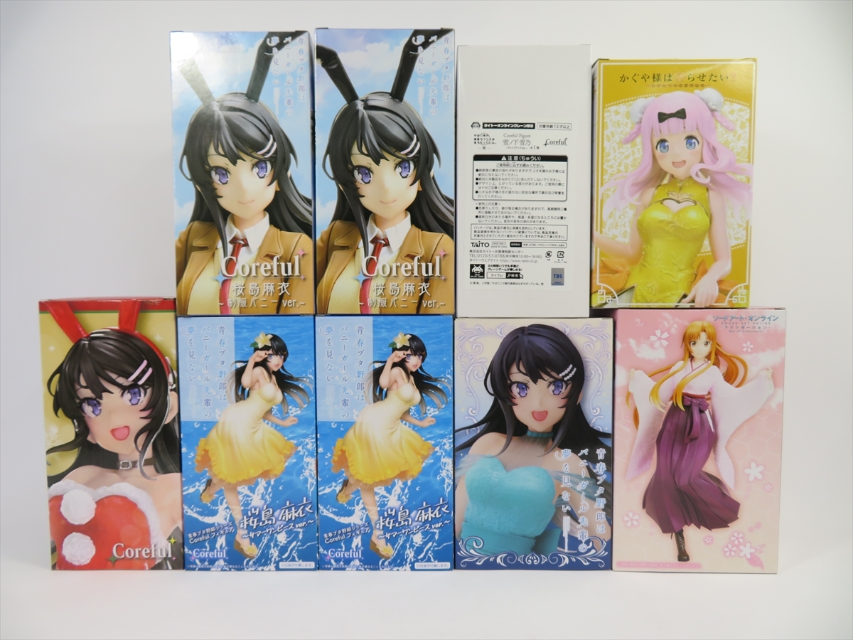 プライズフィギュア Coreful 合計9体セット 桜島麻衣 藤原千花 雪ノ下 