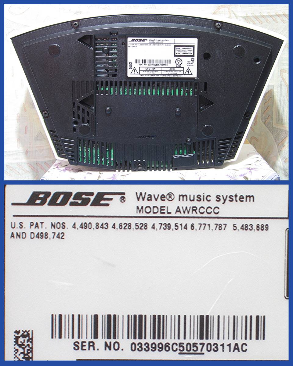 侵攻 【動作品】 BOSE AWRCCC-W Acoustic Wave Music System ☆ 税(0)