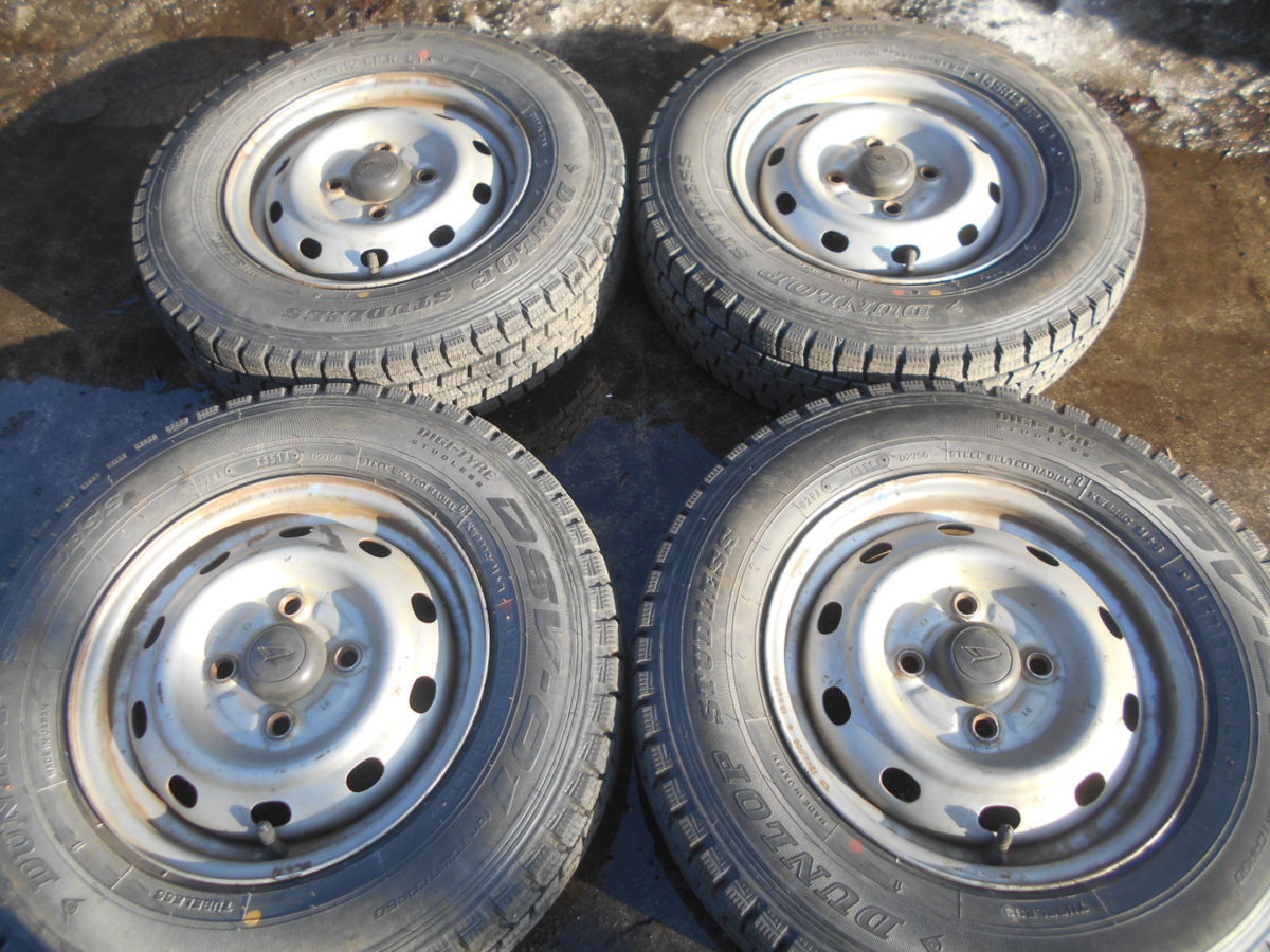 G551 145R12 冬4本セット スタッドレス LT 6PR 145-12 DUNLOP DSV-01 
