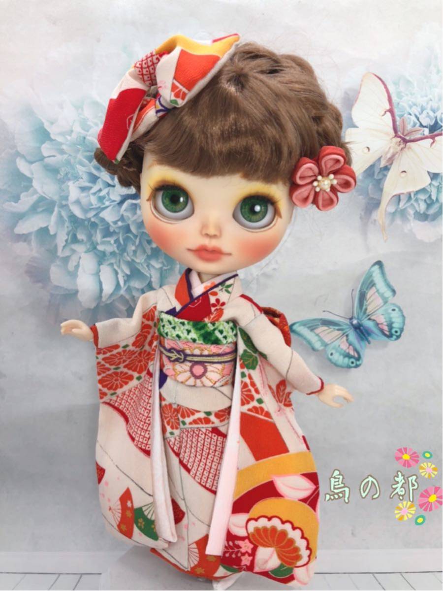 blytheoutfit ブライスのお振袖コーデセット　「鳥の都」_1