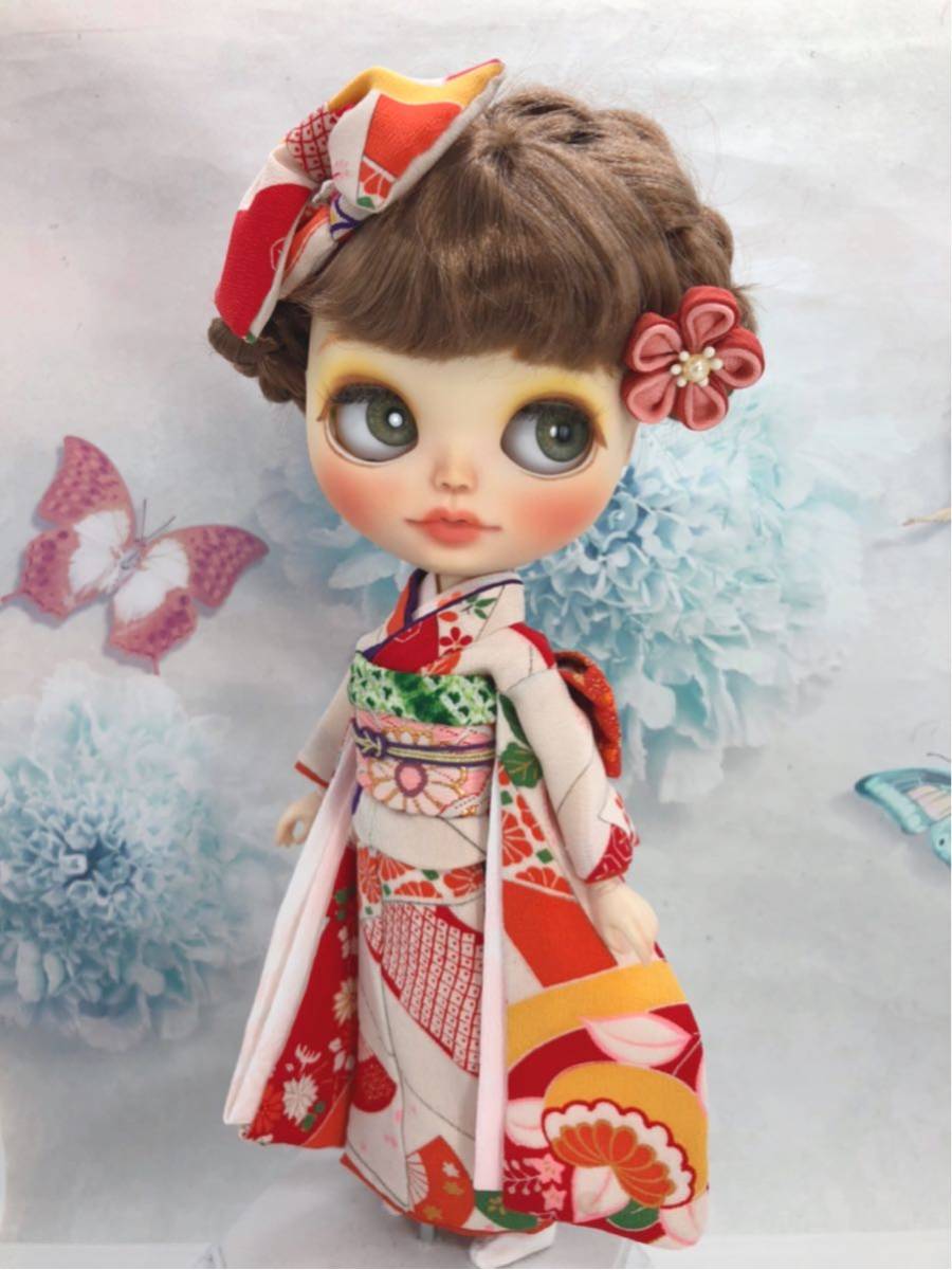 blytheoutfit ブライスのお振袖コーデセット　「鳥の都」_2