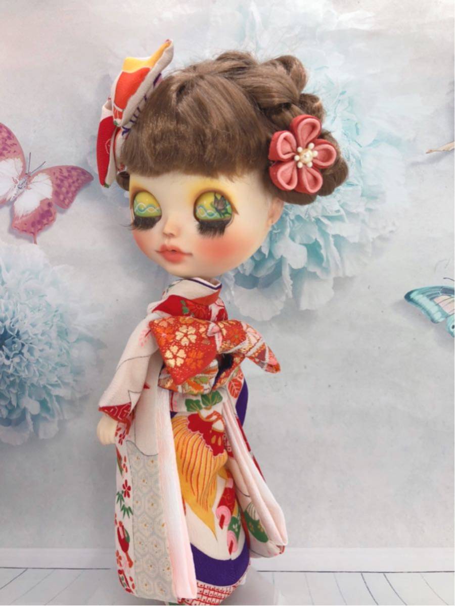blytheoutfit ブライスのお振袖コーデセット　「鳥の都」_4