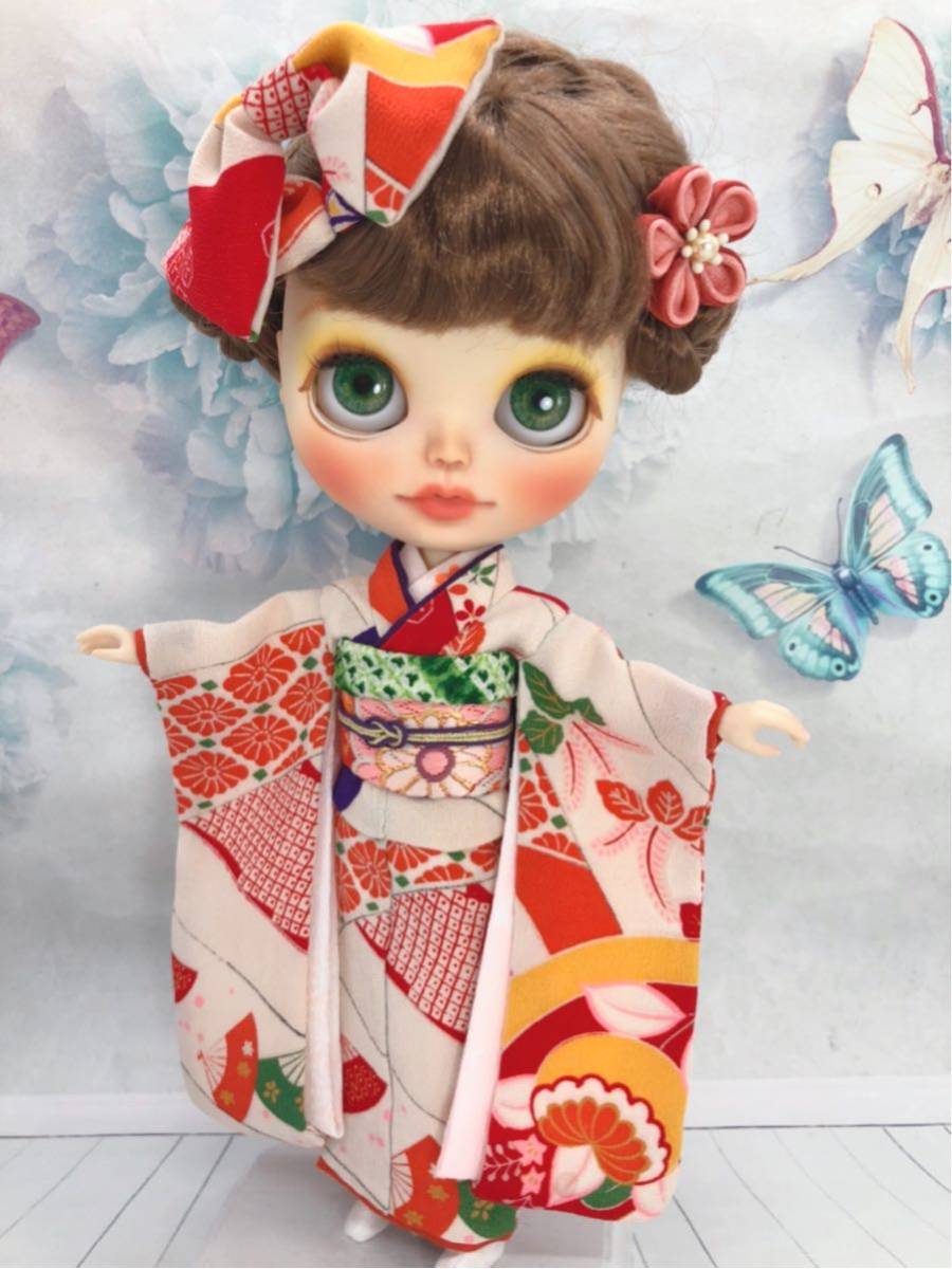 blytheoutfit ブライスのお振袖コーデセット　「鳥の都」_6