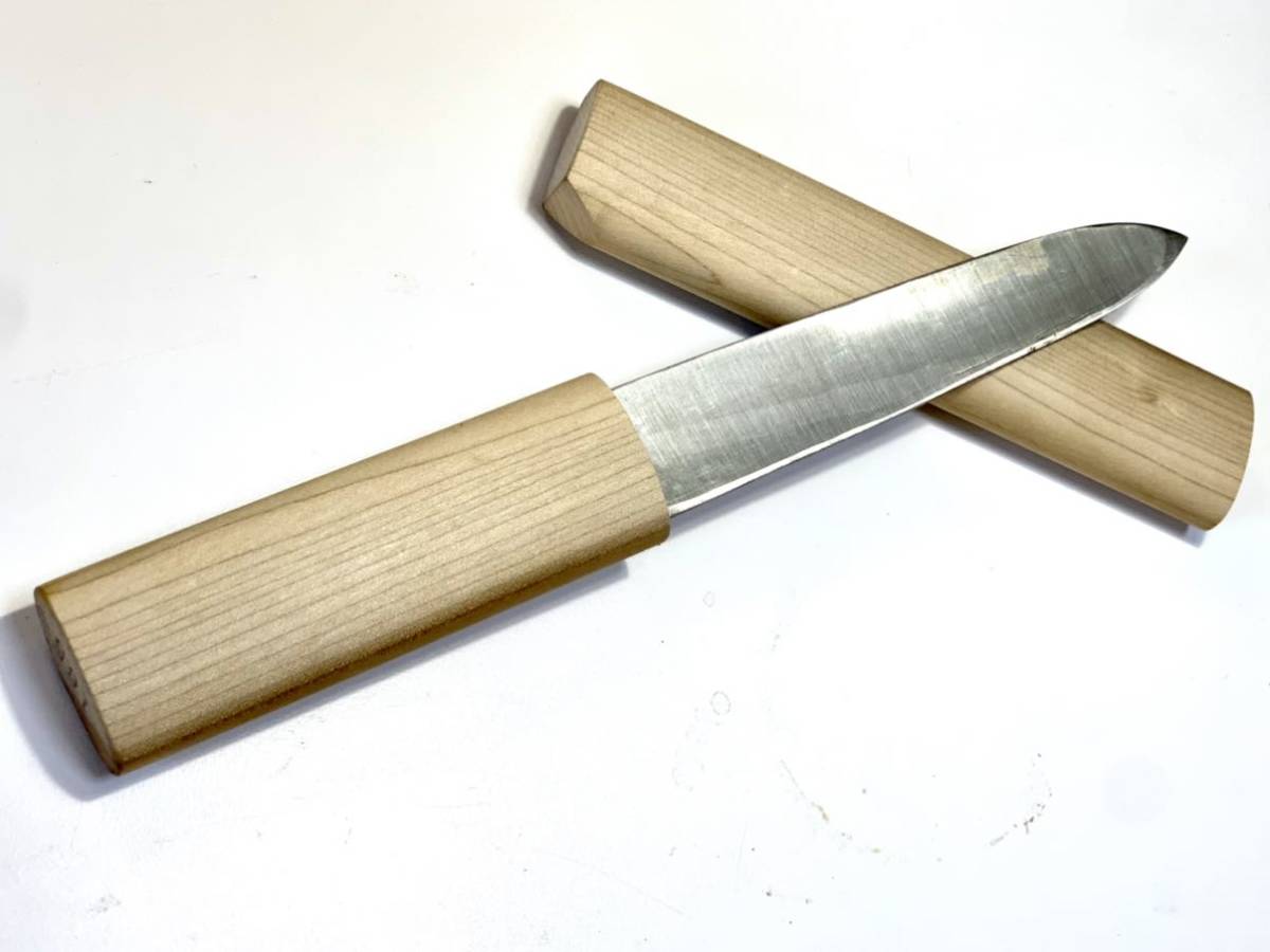 越後三条 源音房銘 マキリ 間切包丁 165mm 鞘付き 手打ち 黒打ち 片刃 万能包丁 右利き 釣り 漁師 日本製 ハンティングナイフ 狩猟刀 売買されたオークション情報 Yahooの商品情報をアーカイブ公開 オークファン Aucfan Com