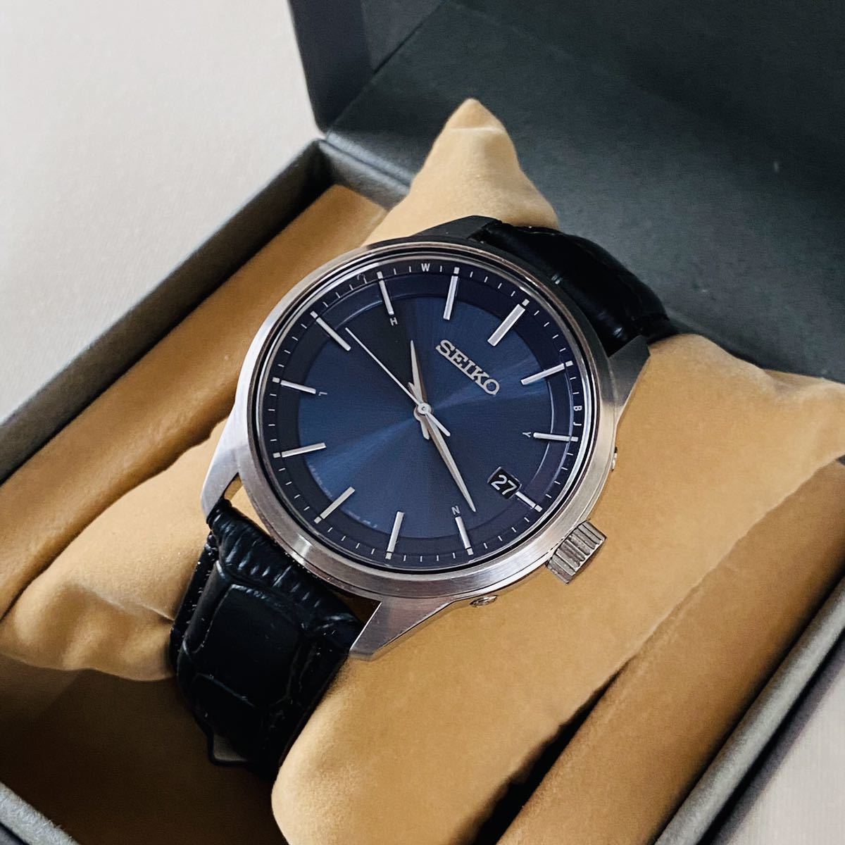 セイコーセレクションSBTM253電波ソーラーネイビーSEIKOSELECT SEIKO 