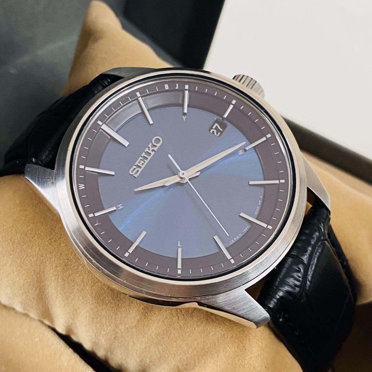 SEIKO ソーラー電波 SBTM253 7B24-0BR0 ネイビーブルー美品 SEIKO 7B24