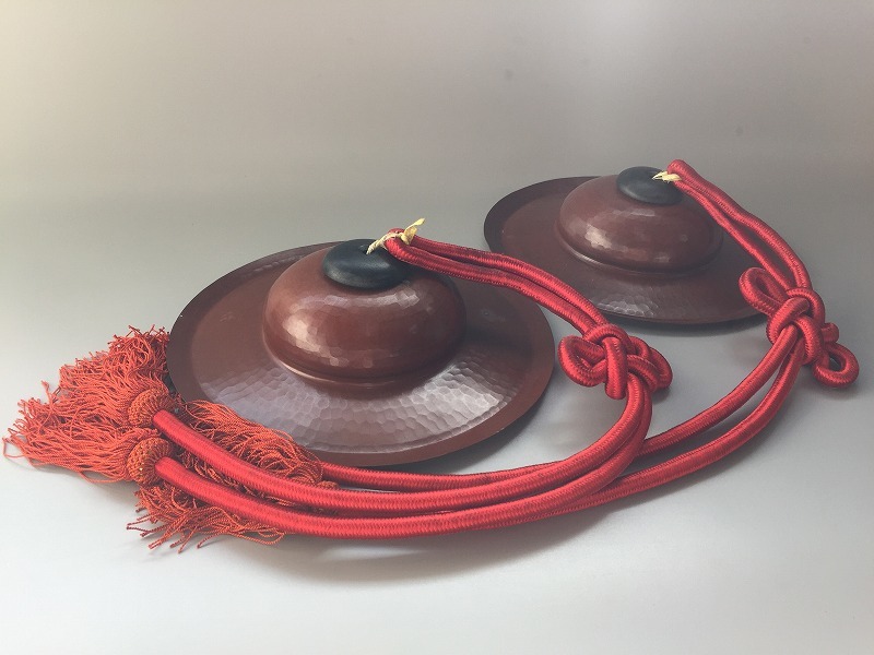 寺院仏具 シンバル 銅製 仏教美術 仏具 鳴物 /検 妙鉢 打楽器 法具 