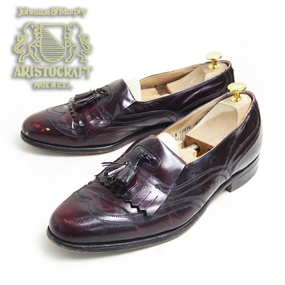 最安値，爆買い USA製 28.5cm相当 JOHNSTON&MURPHY ジョンストンアンドマーフィー ARISTOCRAFT アリストクラフト キルトタッセルローファー /U4729(28.5cm)｜売買されたオークション情報、yahooの商品情報をアーカイブ 28.5cm