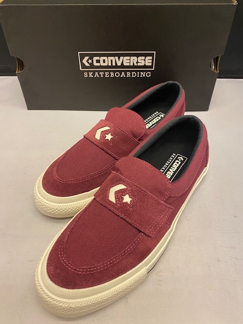 確認 新品】CONVERSE SKATEBOARDING CS LOAFER SK BURGUNDY US8.5 27.0cm