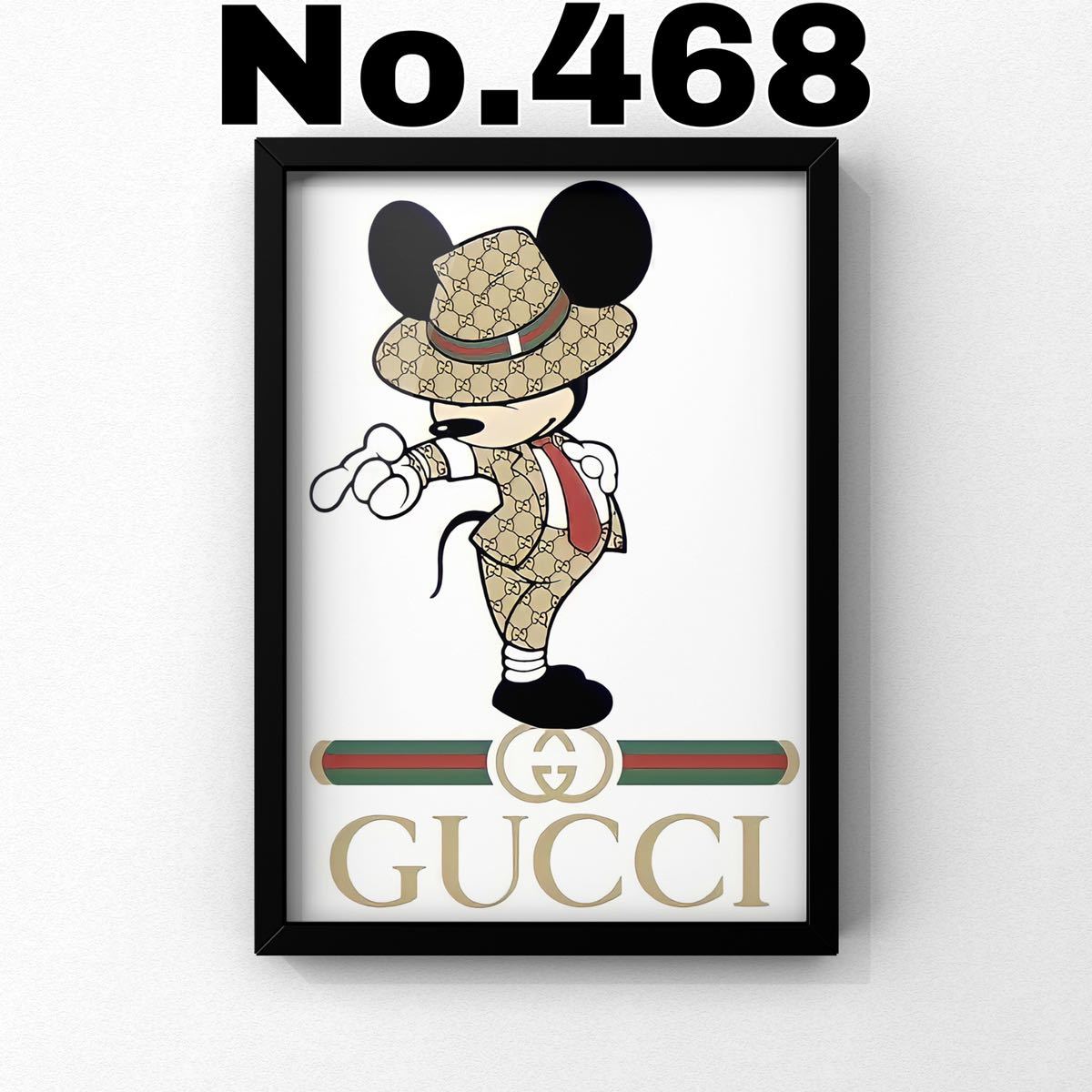 No 468 超高画質 グッチ Gucci ミッキー ディズニー パロディ アート ポスター ウェルカムボード インテリア 絵画 額付 ポスター 売買されたオークション情報 Yahooの商品情報をアーカイブ公開 オークファン Aucfan Com
