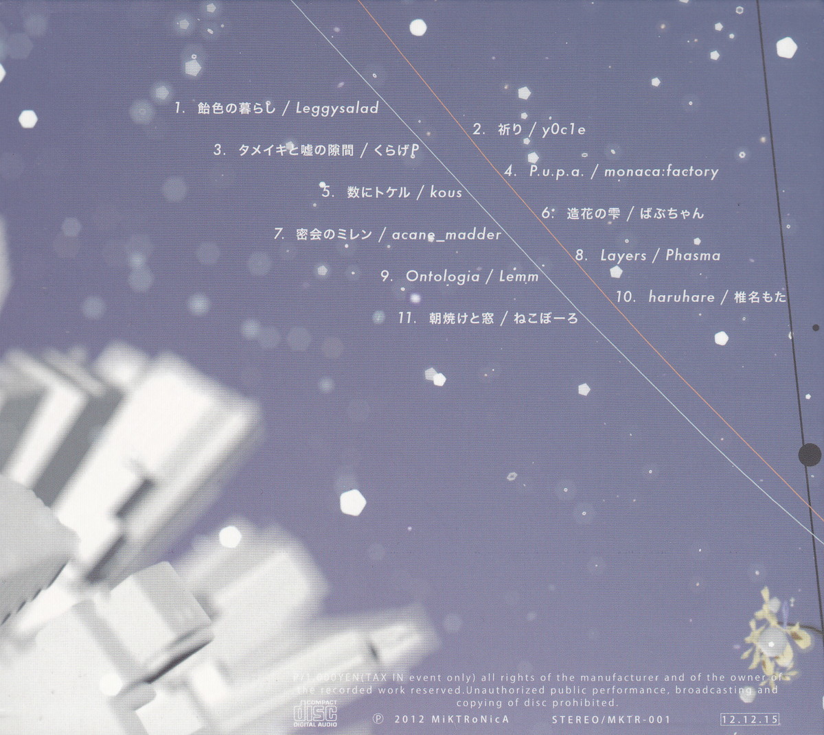 ☆MiKTRoNicA vol.1：くらげP，monaca:factory，kous，椎名もた(ぽわぽ