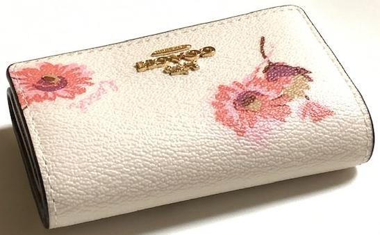 特価！ 可愛い COACH コーチ フローラル プリント 花柄 5連 キーケース