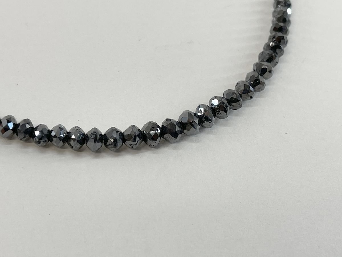 VERITE ベリテ 70ct ブラックダイヤモンド ネックレス K18WG金具 