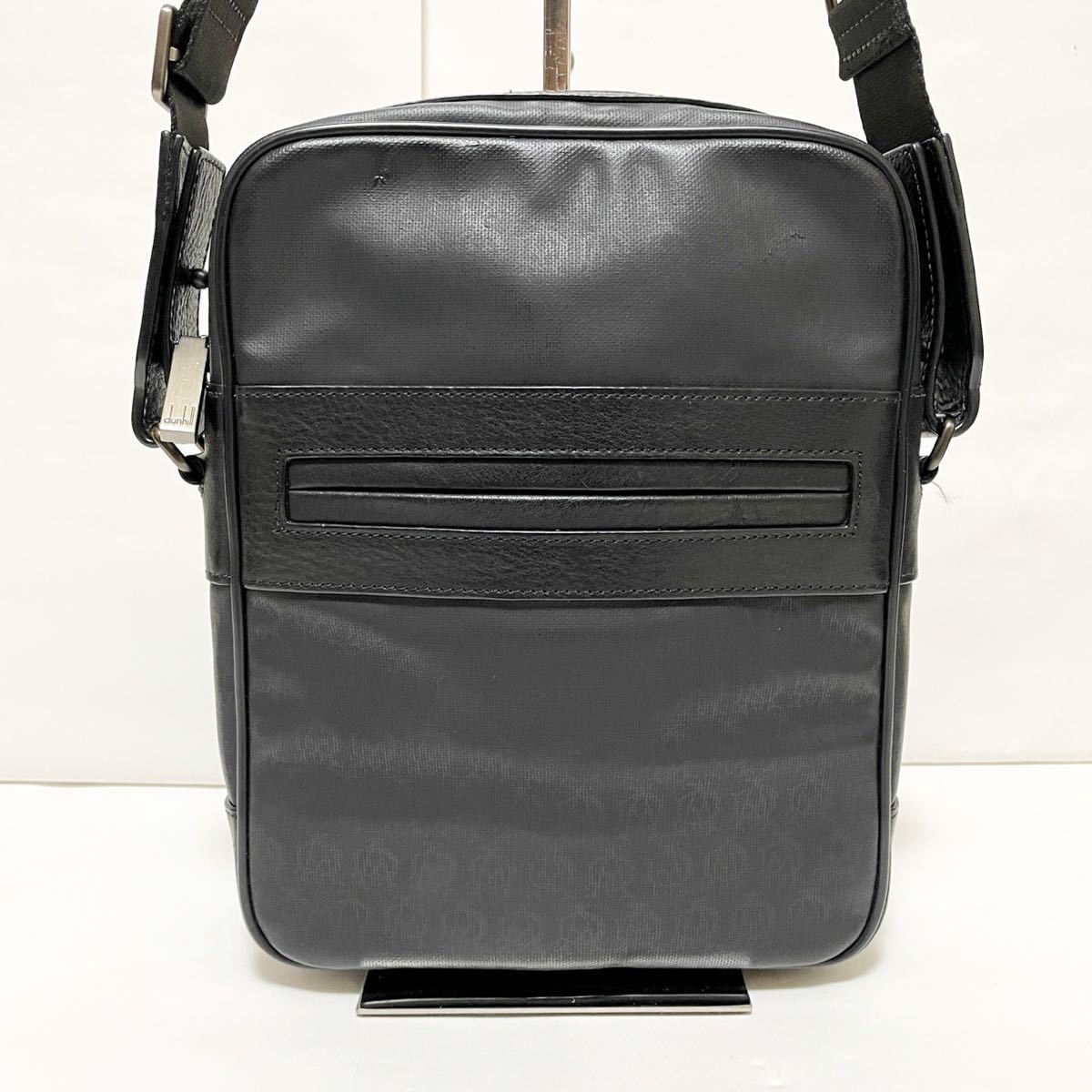 未使用級美品 dunhill ロゴ入りショルダーバッグ 定価80800円 1円【未使用級】ダンヒル dunhill メンズ ショルダーバッグ ADロゴ