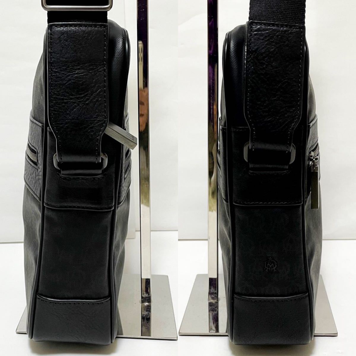 1円【未使用級】ダンヒル dunhill メンズ ショルダーバッグ ADロゴ