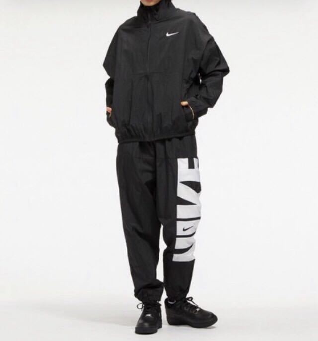 M 新品 NIKE ナイキ ナイロン 上下セット ウーブン ビッグロゴ