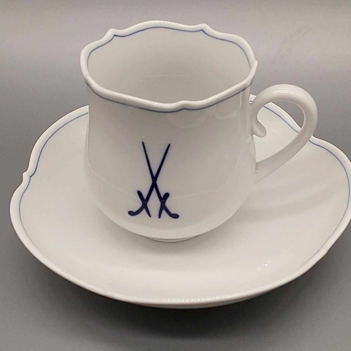 MEISSEN (マイセン) 剣マーク コーヒーカップ＆ソーサー 化粧箱入 