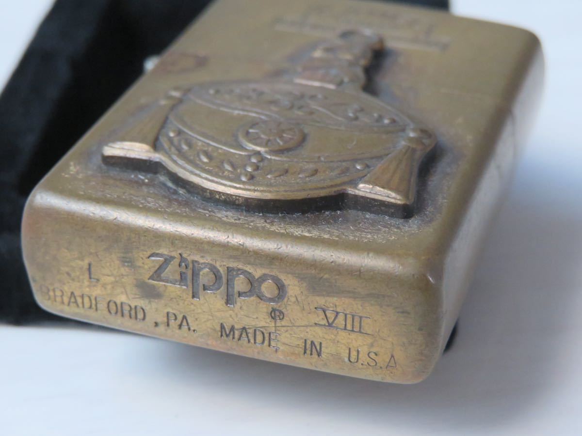 ☆ZIPPO CAMEL TROPHY 立体 ロゴ ライター ゴールド 1990年製 ジッポー 