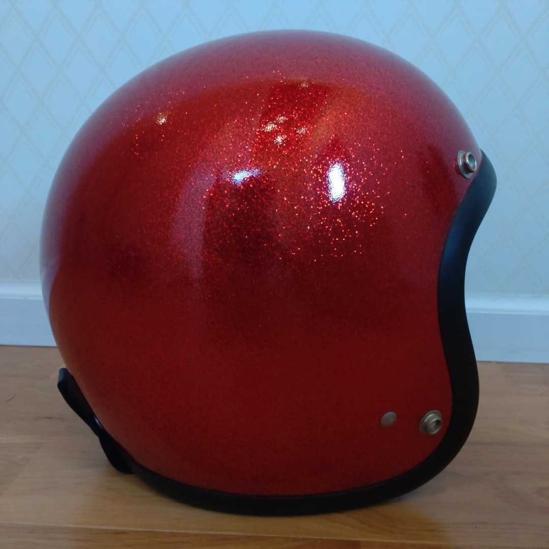 BUCO 赤ラメ トイズマッコイ ブコ ジェットヘルメット (Lサイズ)｜売買