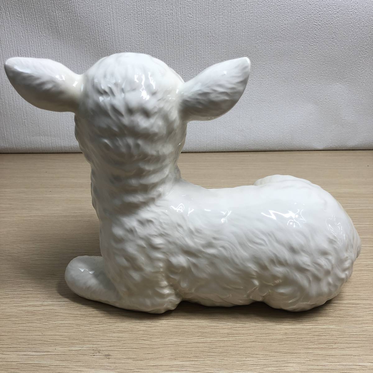 加藤工芸 子羊 2体セット 陶器 Hand Painted フィギュリン 置物 動物