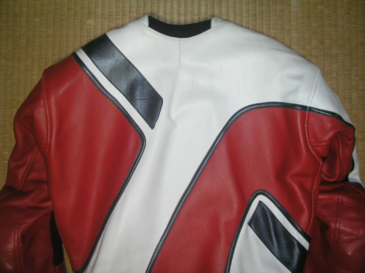 ブーツ込 Kushitani クシタニ 革ツナギ レーシングスーツ 赤・白・黒 