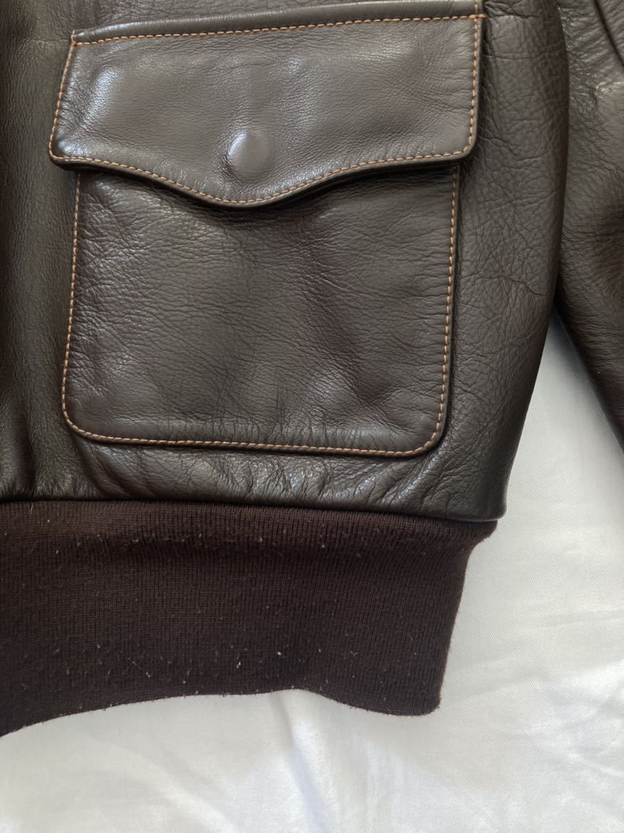 MORGAN PRODUCTS 3〜40s Style A-2 レザーフライトジャケット 42 XL