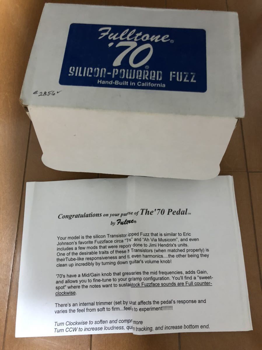 Fulltone 70 Fuzz 初期　紫箱 Used 1996 Fulltone '70 Fuzz Big Box Purple Pedal — Truetone Music
