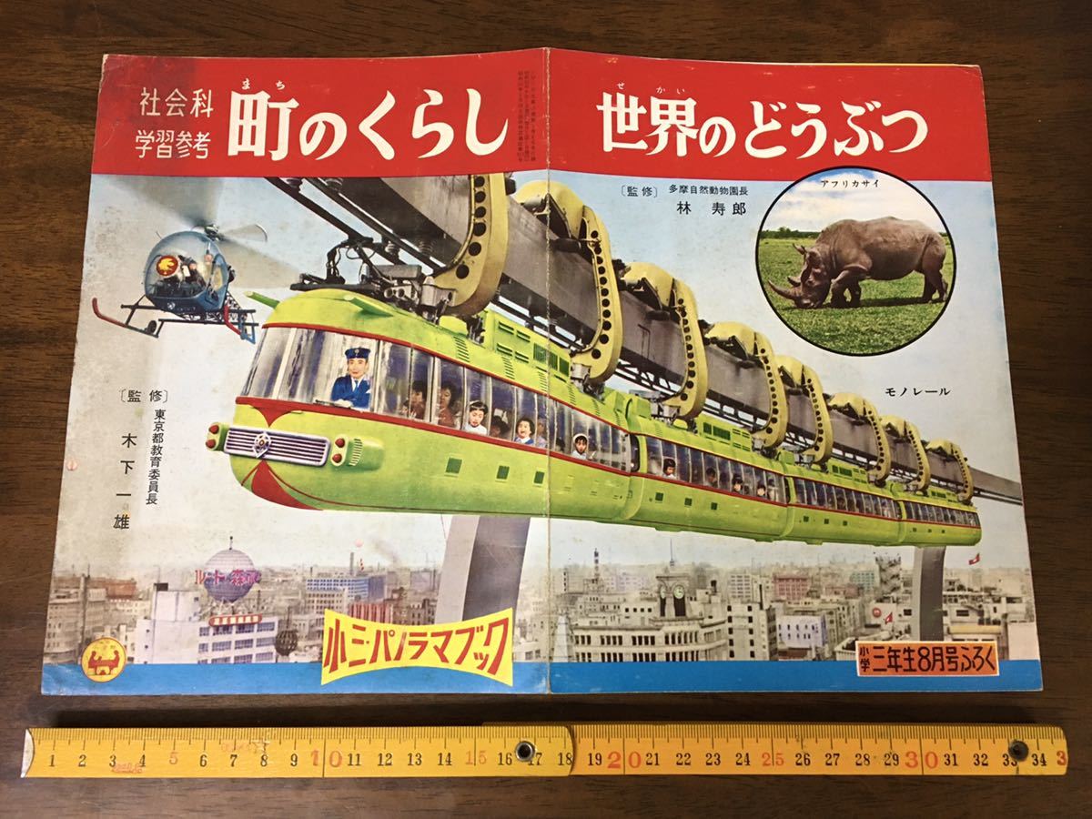 昭和レトロ 雑誌 小学三年生 付録 小三パノラマブック 町のくらし 世界のどうぶつ モノレール 乗物 動物 地図 イラスト アンティーク その他 売買されたオークション情報 Yahooの商品情報をアーカイブ公開 オークファン Aucfan Com