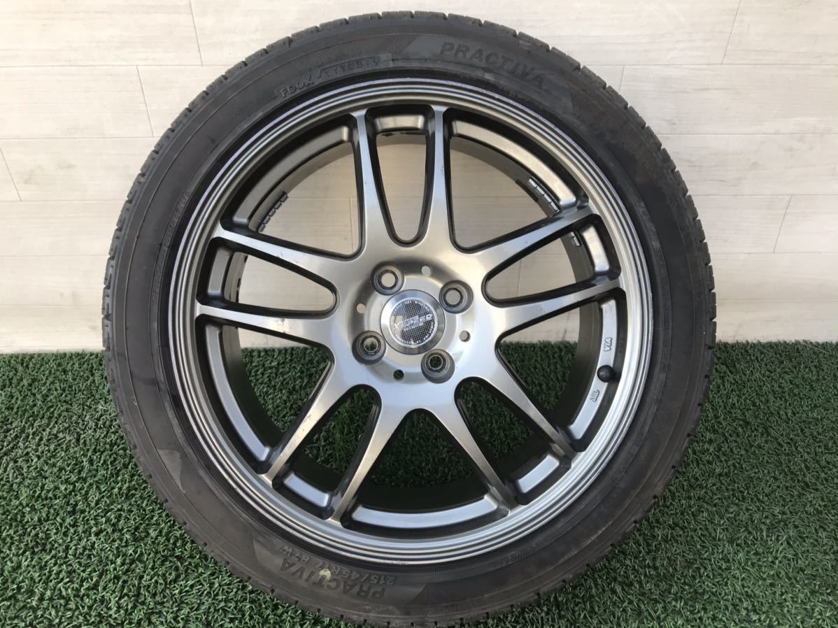215/45R17 バリ山 4本セットPRACTIVA 17インチ 4H 7J PCD100 offset + 