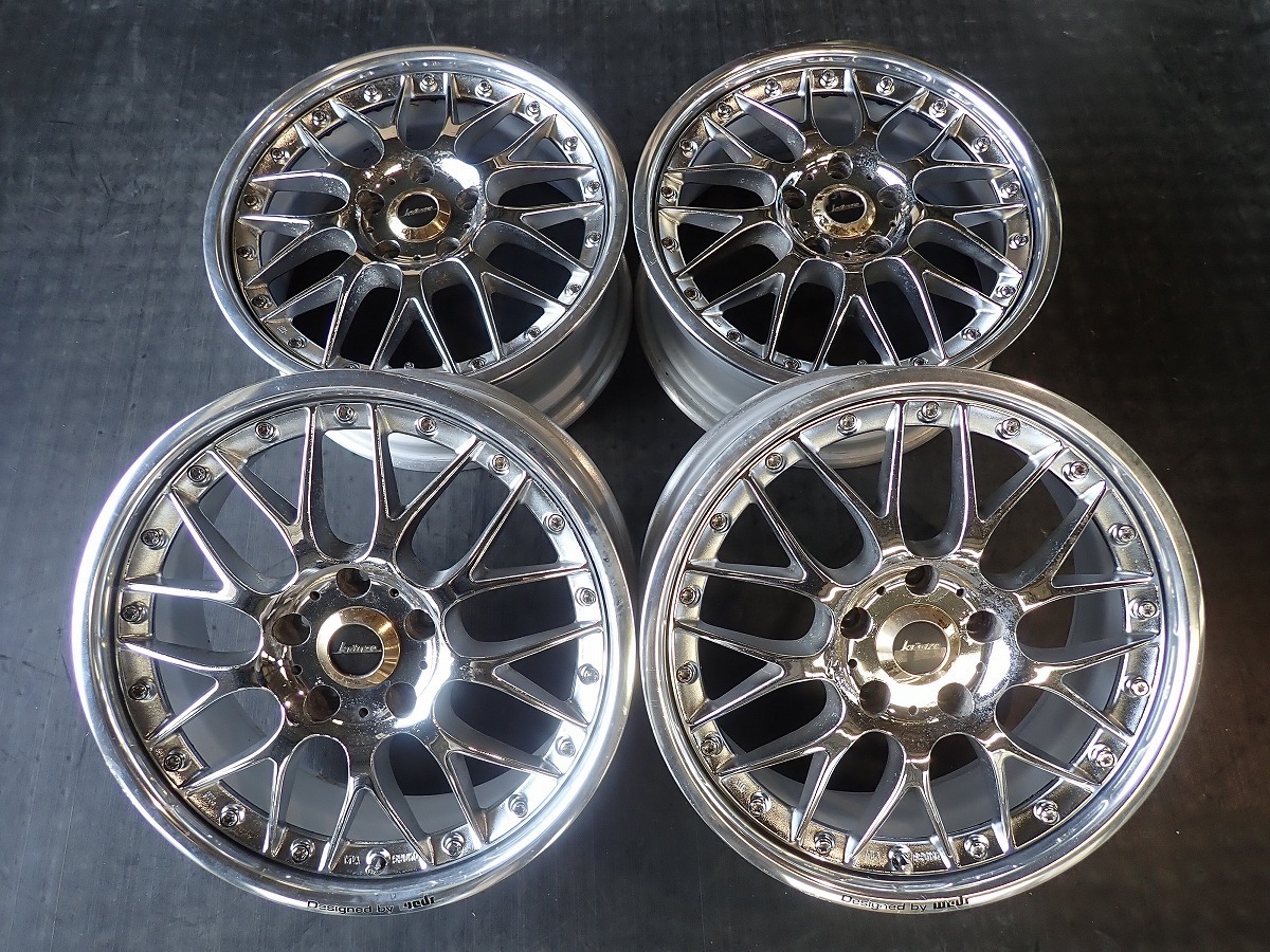 HI8852【送料無料17インチ】4本 Weds クレンツェ ERM メッシュ 中古 