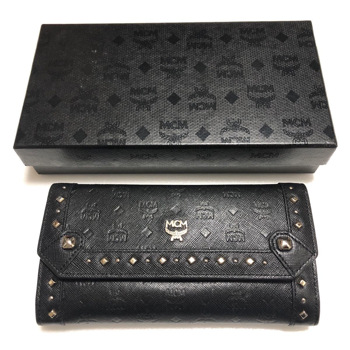 MCM 長財布 三つ折り 黒 ロゴ(MCM)｜売買されたオークション情報、yahooの