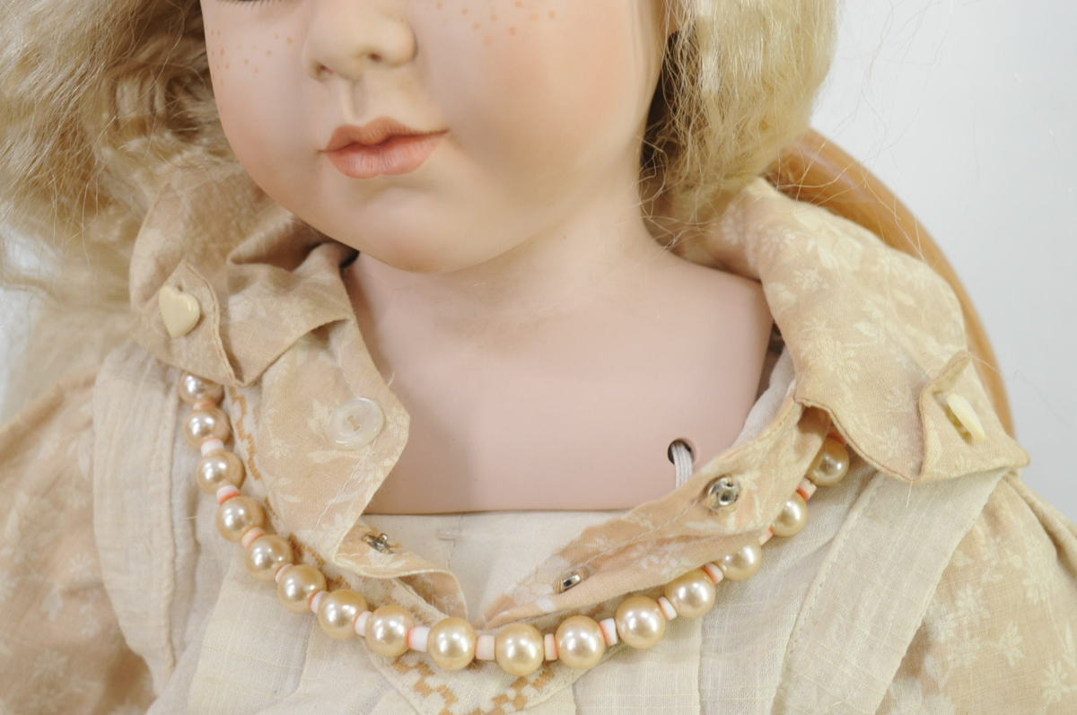 ビスクドール 西洋お座り人形 女の子 12号 約65㎝ ショルダーヘッド  