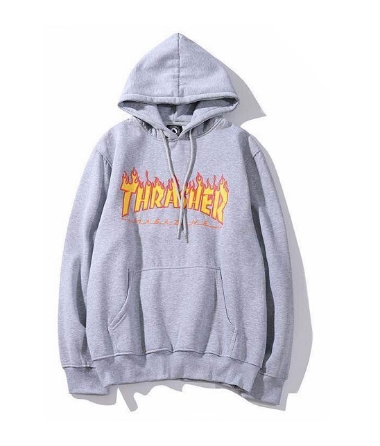 【HOT，大得価】 pk-THRASHER-Gray/Y-XL THRASHER スラッシャー マガジン スウェット パーカー プルオーバー フード グレー/XL(XLサイズ以上)｜売買されたオークション情報、yahooの商品情報をアーカイブ公開 - オークフ XLサイズ以上