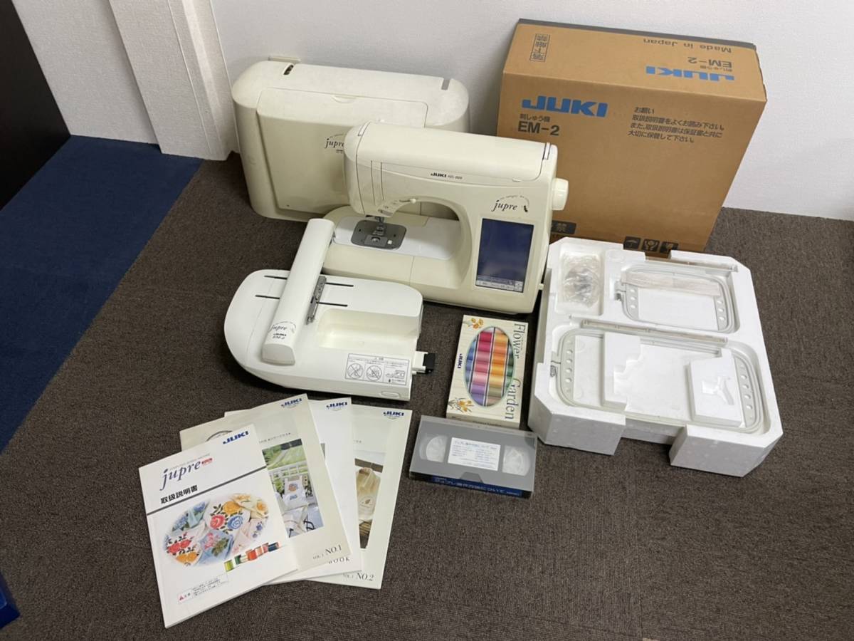 ミシン JUKI jupre 野暮ったく HZL-009 EM-2 花刺しゅう用糸付き