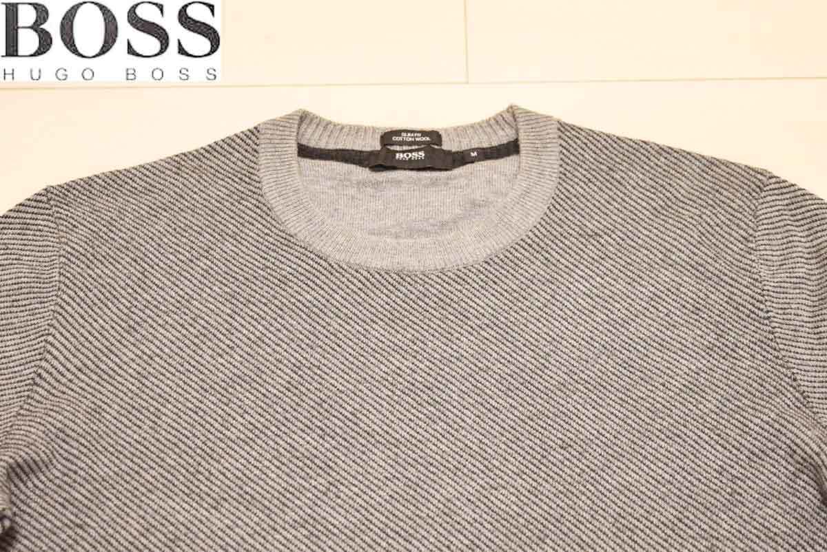 HUGO BOSS ヒューゴボス コットン ウール ニット セーター M 春 