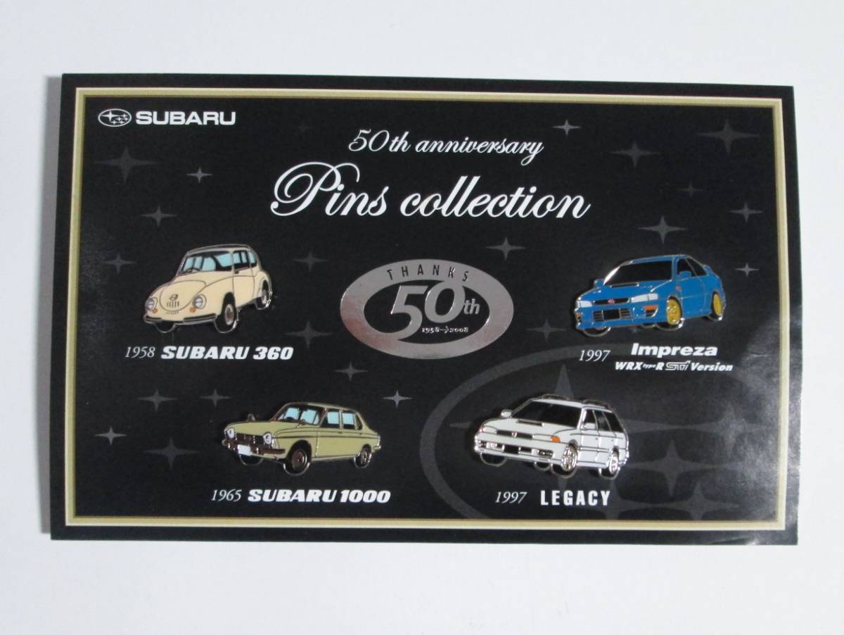 ピンバッジ】スバル 50周年 ピンズコレクション スバル360 1000 