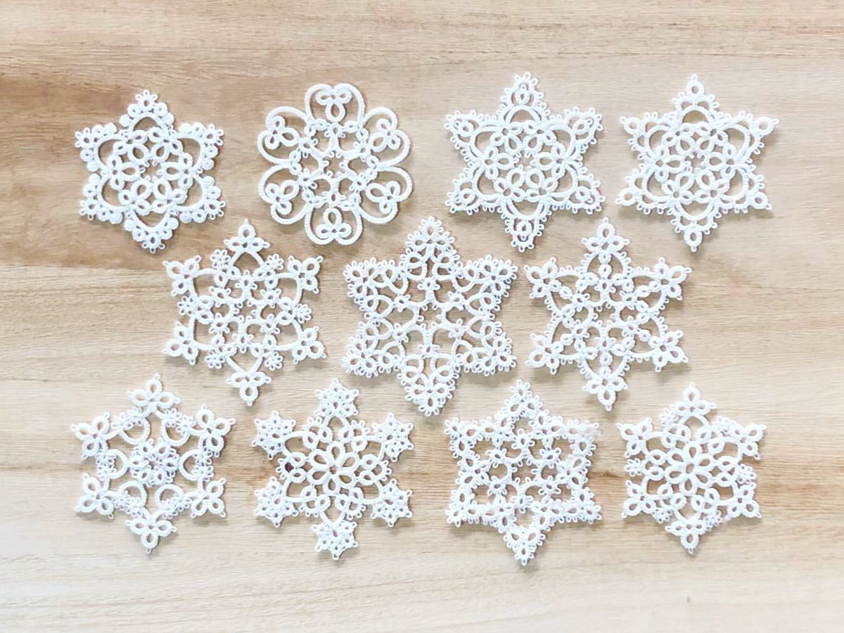タティングレース 雪の結晶 花 桜 モチーフ 手編み ハンドメイド 手芸素材 レース編み 編物 売買されたオークション情報 Yahooの商品情報をアーカイブ公開 オークファン Aucfan Com
