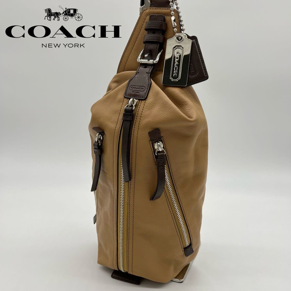 1円〜 未使用 定価7万 コーチ COACH 70360 メンズ ボディバッグ 