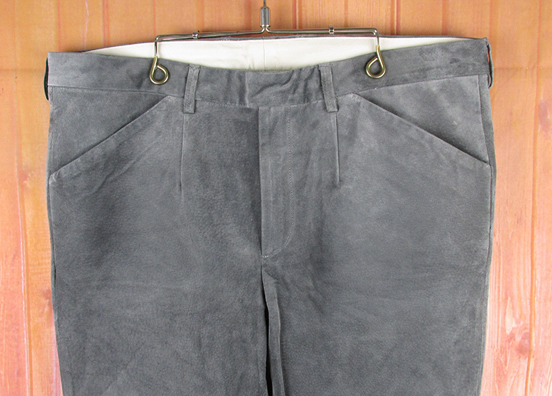 NLAWKHP14095 URU ウル ピッグスエード パンツ 2 グレー系 美品(M 